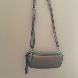 Small bronze clutch bag